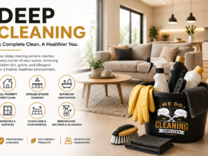 Deep Cleaning - 1 bedroom big ( bathroom & kitchen)