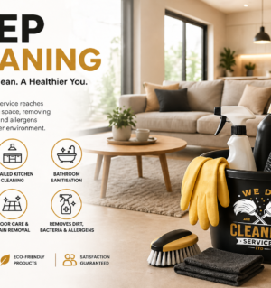 Deep Cleaning - 1 bedroom (bathroom, toilet & kitchen)